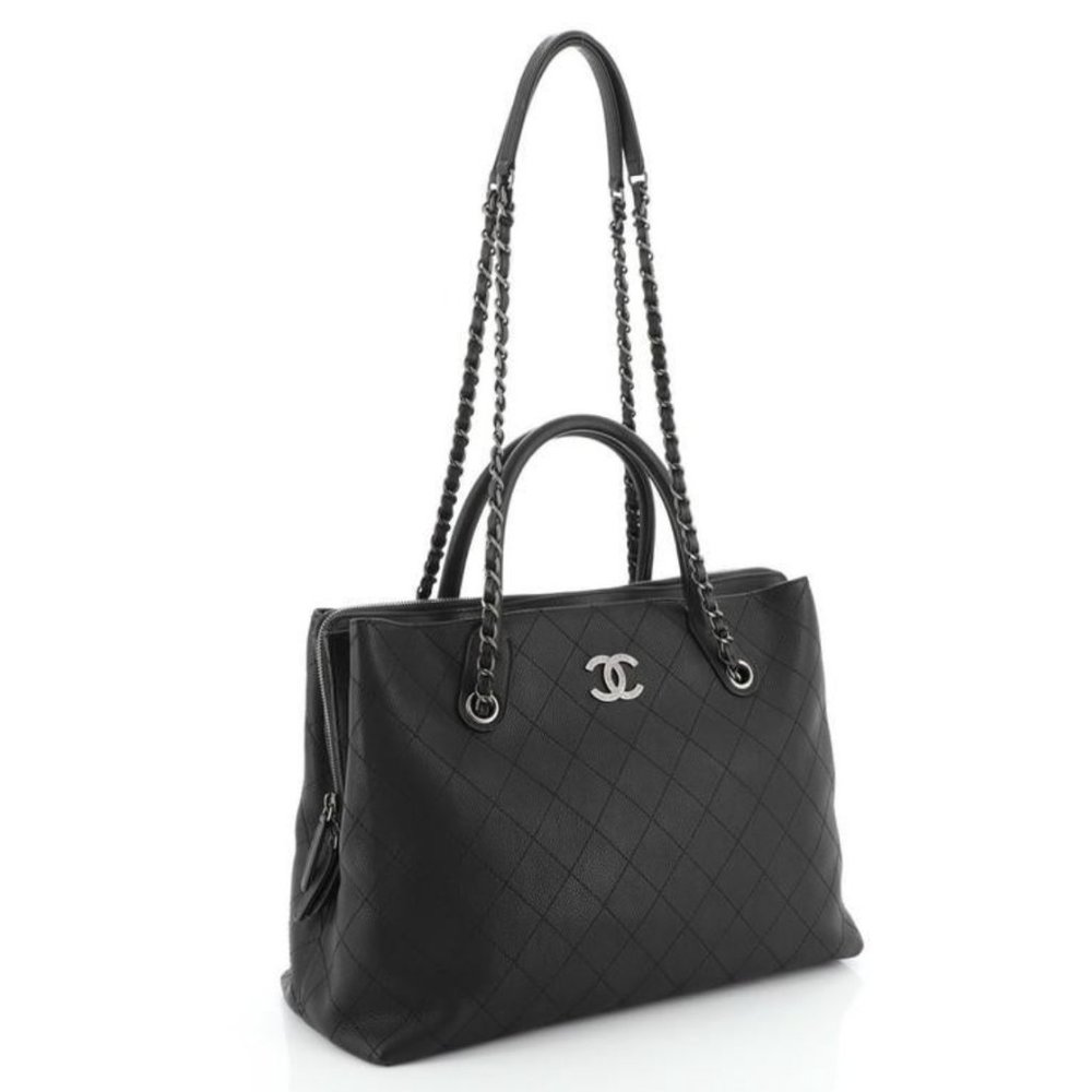 Chanel Urban Shopping Tote Quilted Caviar Large
